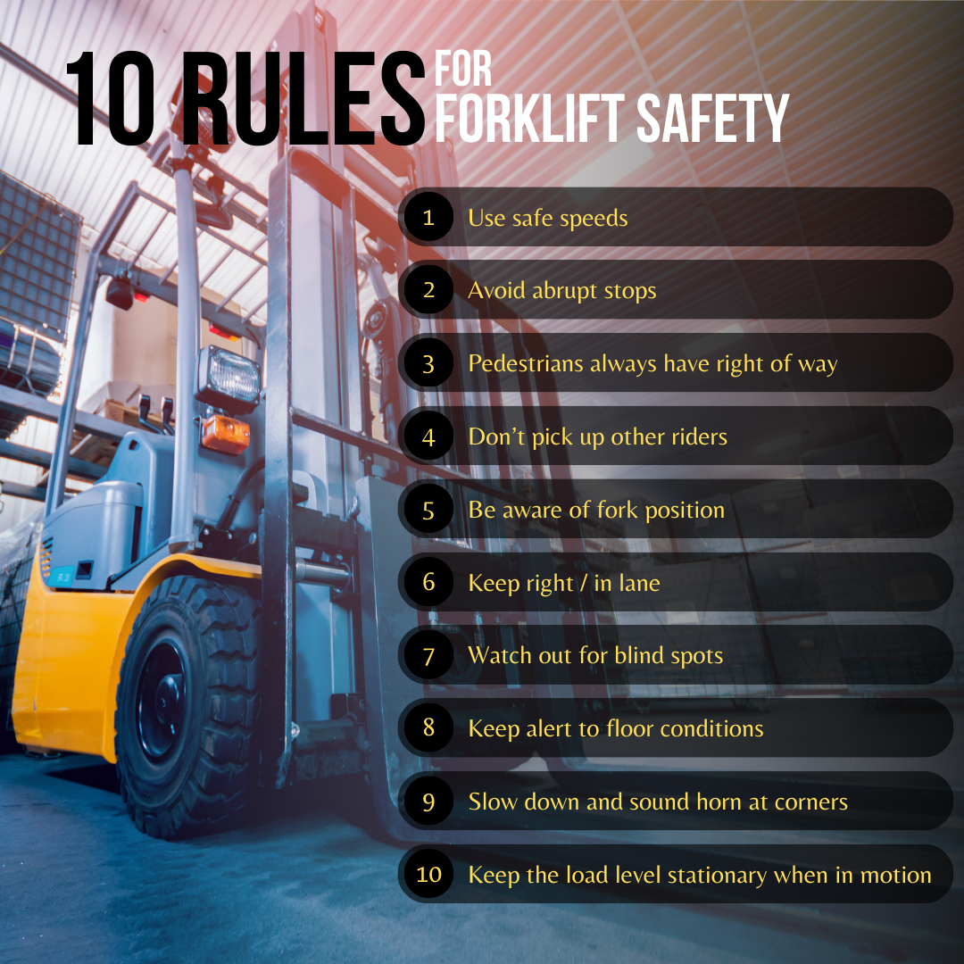 Top 10 Forklift Safety Rules